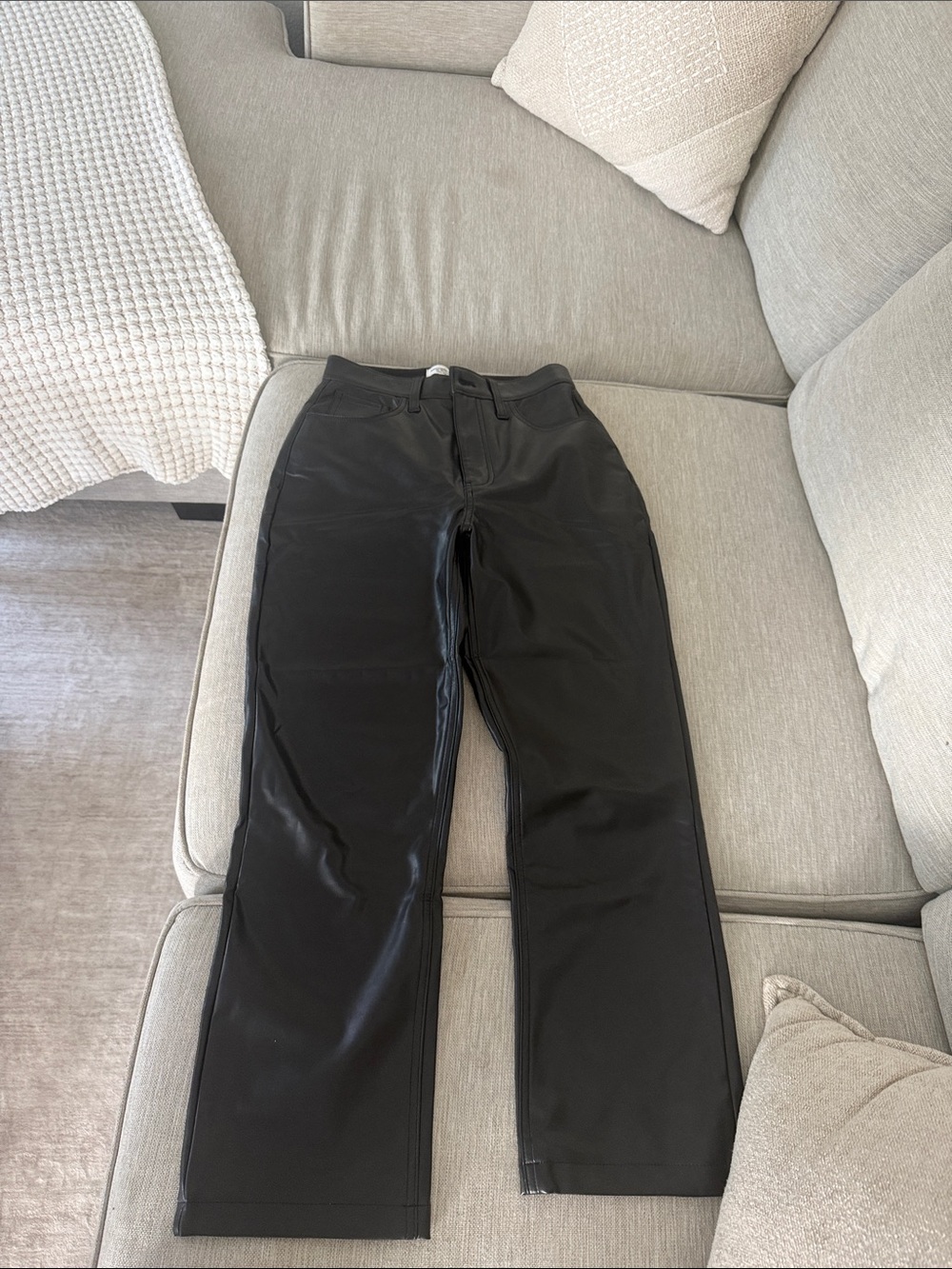 Abercrombie & Fitch Black Leather Women's Jeans